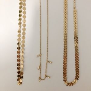 Set of 3 Gold Necklaces